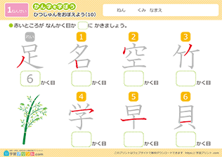 漢字の筆順の練習問題10