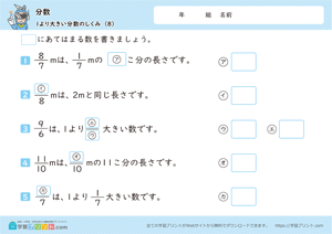 1より大きい分数のしくみ 8
