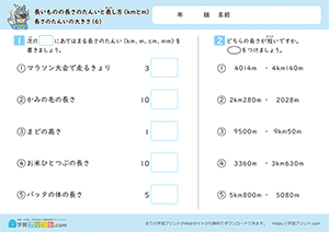 長さの単位の大きさ6