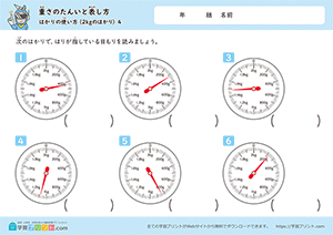 はかりの使い方（2kgのはかり）4