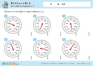 はかりの使い方（2kgのはかり）5