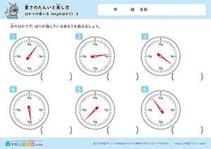 はかりの使い方（4kgのはかり）3