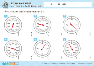 はかりの使い方（いろいろな重さのはかり）2