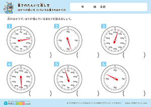 はかりの使い方（いろいろな重さのはかり）5