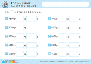 単位を変えましょう（gからkg）5