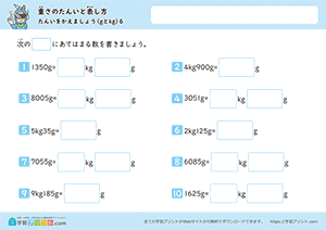 単位を変えましょう（gとkg）6