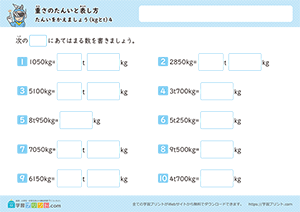 単位を変えましょう（kgとt）4