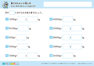 単位を変えましょう（kgとt）5