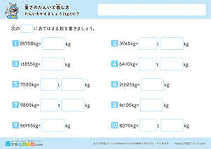 単位を変えましょう（kgとt）7