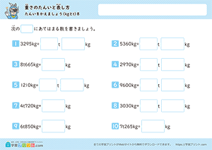 単位を変えましょう（kgとt）8