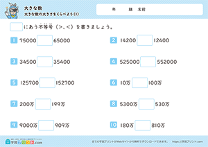 大きな数の大きさを比べよう1