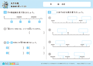 数直線を使って2