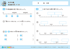 数直線を使って3