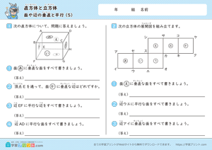 直方体と立方体（面や辺の垂直と平行）5