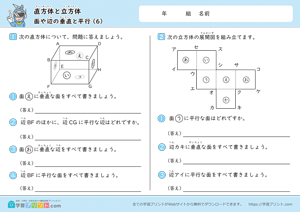 直方体と立方体（面や辺の垂直と平行）6
