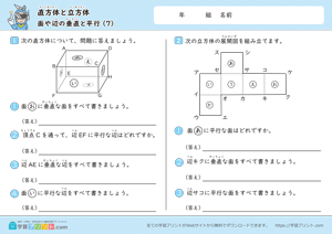 直方体と立方体（面や辺の垂直と平行）7