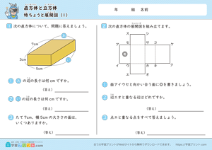 直方体と立方体（特ちょうと展開図）1