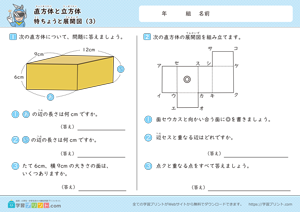 直方体と立方体（特ちょうと展開図）3