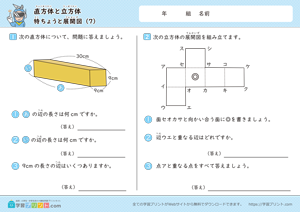 直方体と立方体（特ちょうと展開図）7