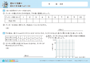 変わり方調べ（変わり方を調べよう）3