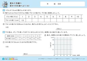変わり方調べ（変わり方を調べよう）4