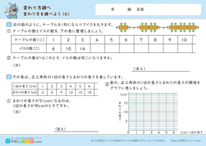 変わり方調べ（変わり方を調べよう）6