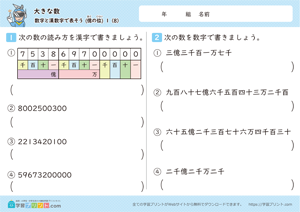数字と漢数字で表そう（億の位）8