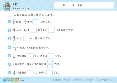 分数（分数のしくみ）