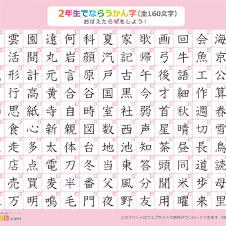 漢字一覧表（チェック表）