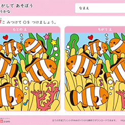 海の生き物のまちがいさがし（むずかしい）